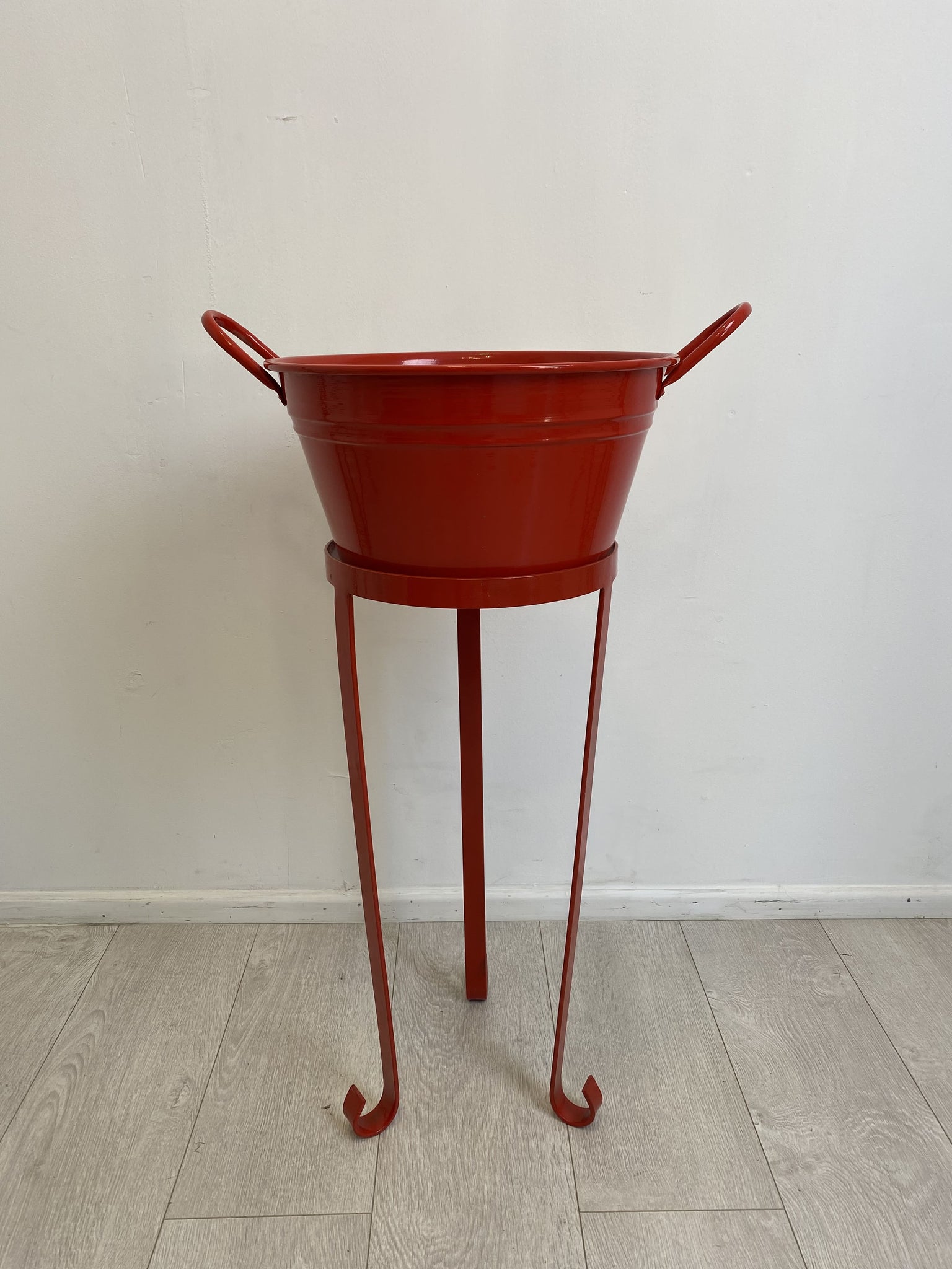 Hielera Pedestal Metal Rojo