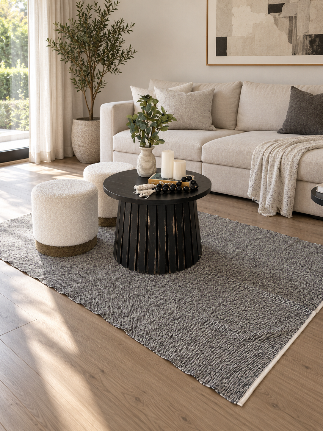 Alfombra Algodón Gris