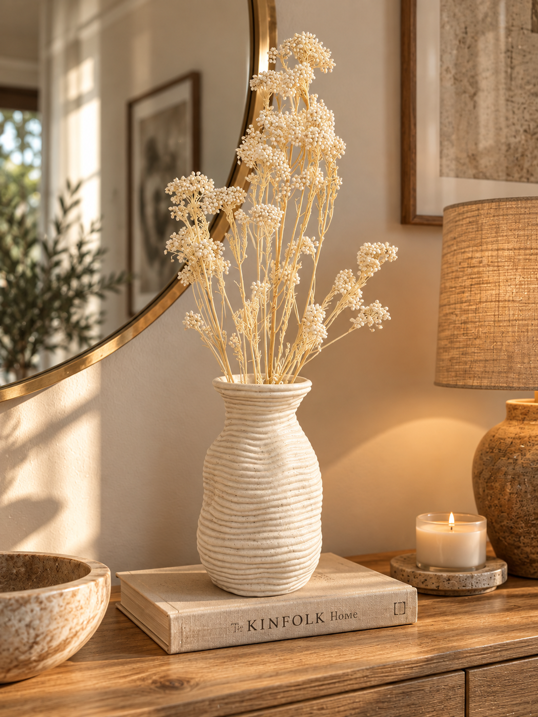 Ramo Seco Flor de Arroz