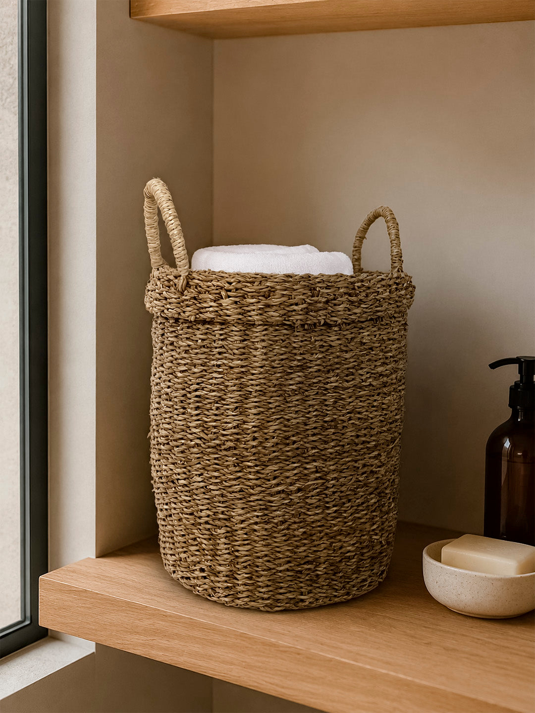 Canasto Cilindro Borde Doblado