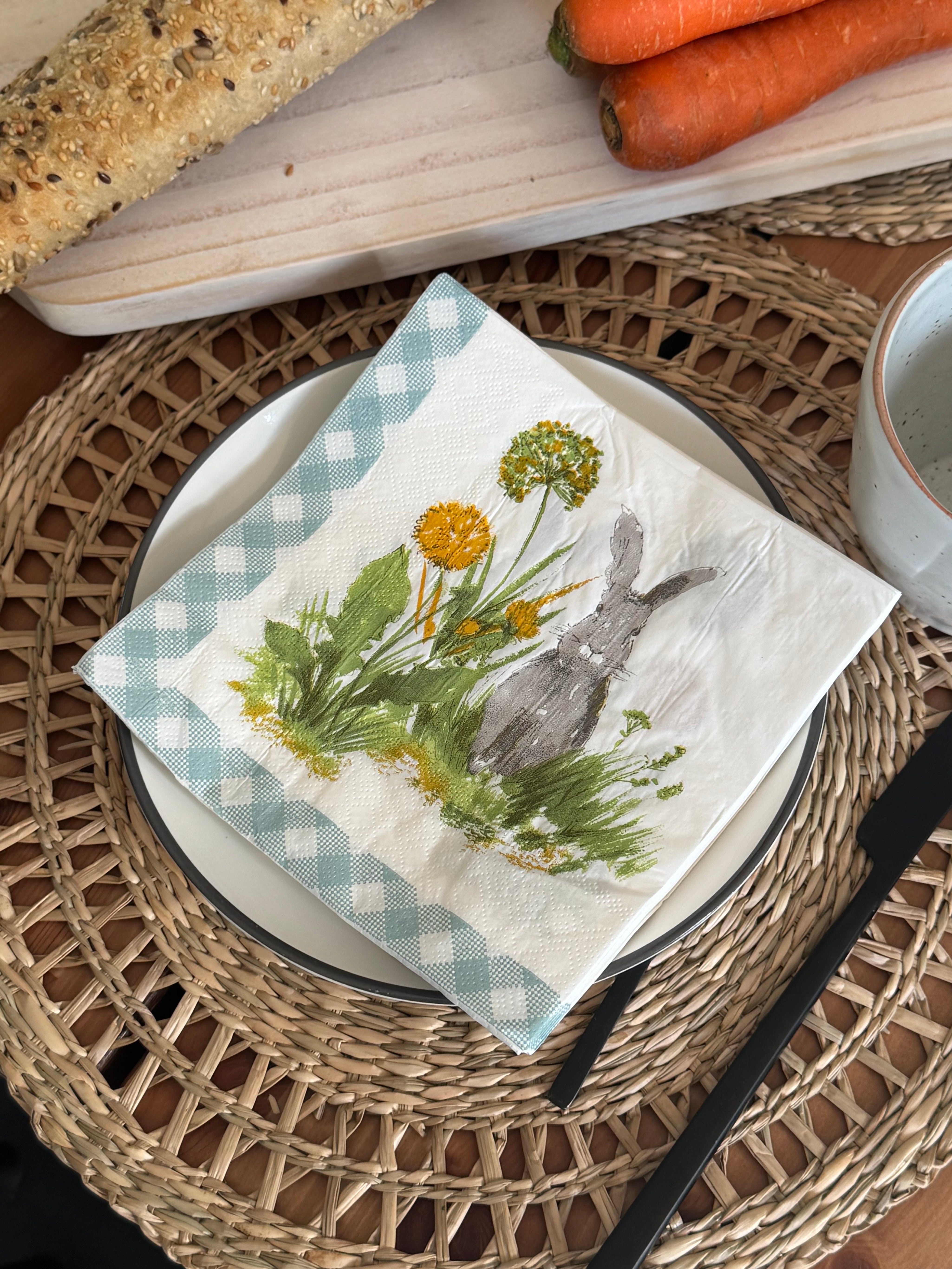 Servilleta Papel Conejito Celeste