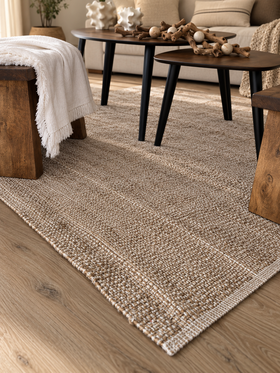 Alfombra Algodón Beige