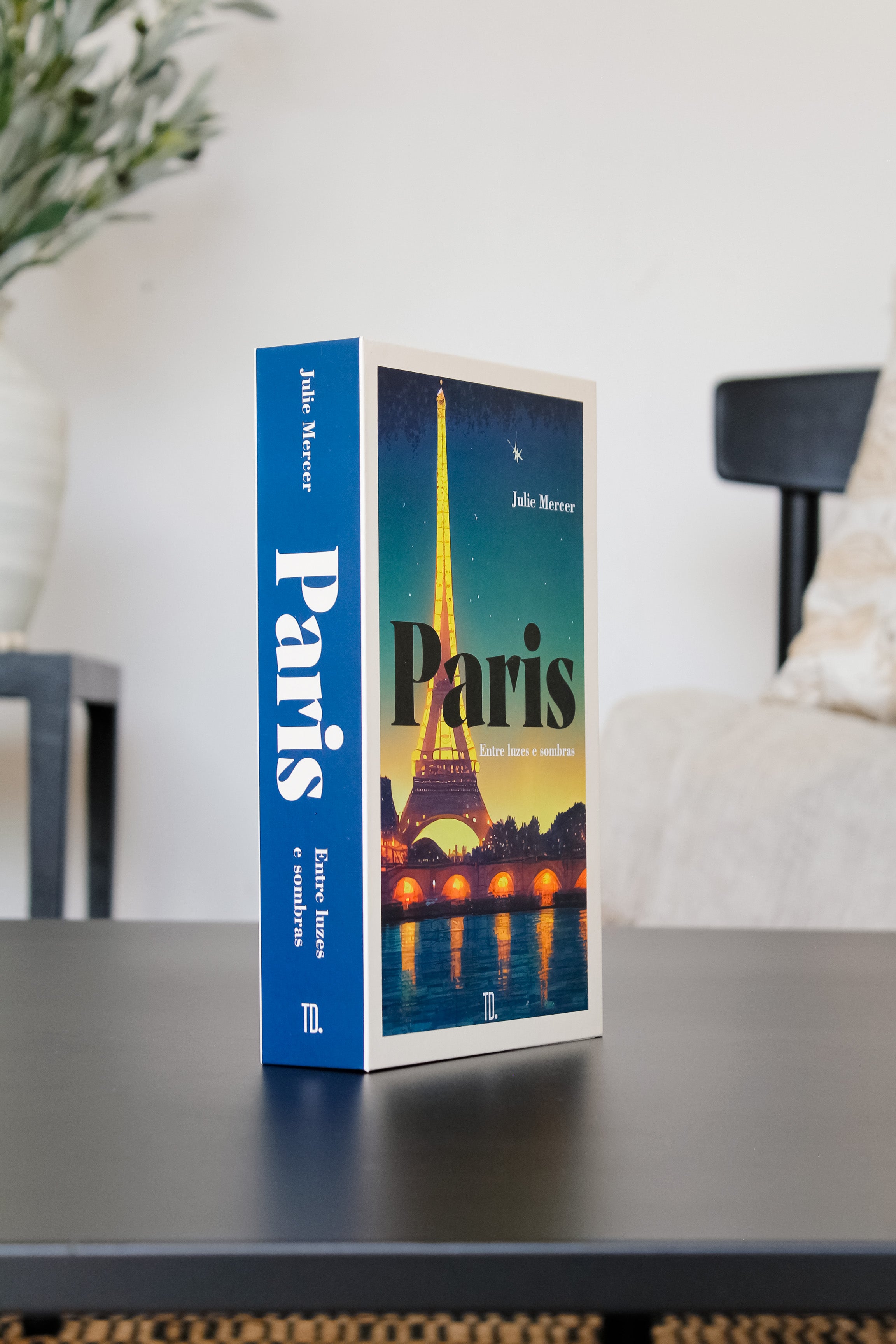Caja Libro "Paris" Azul