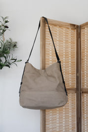 Cartera Loneta Mango Cuero