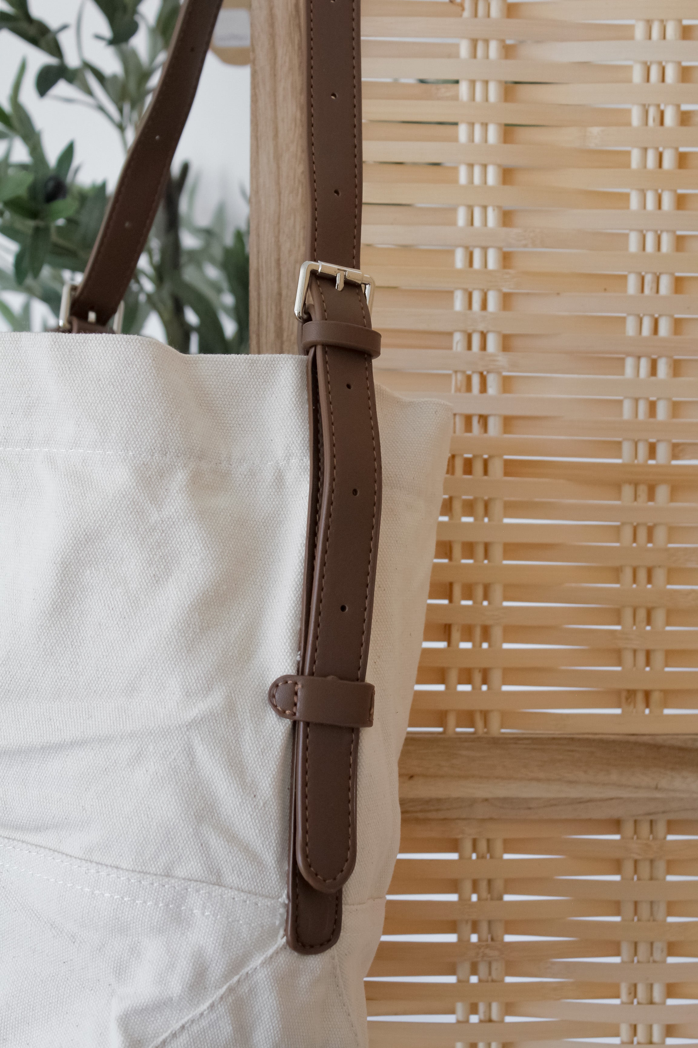 Cartera Loneta Mango Cuero