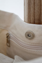 Cartera Loneta Mango Cuero