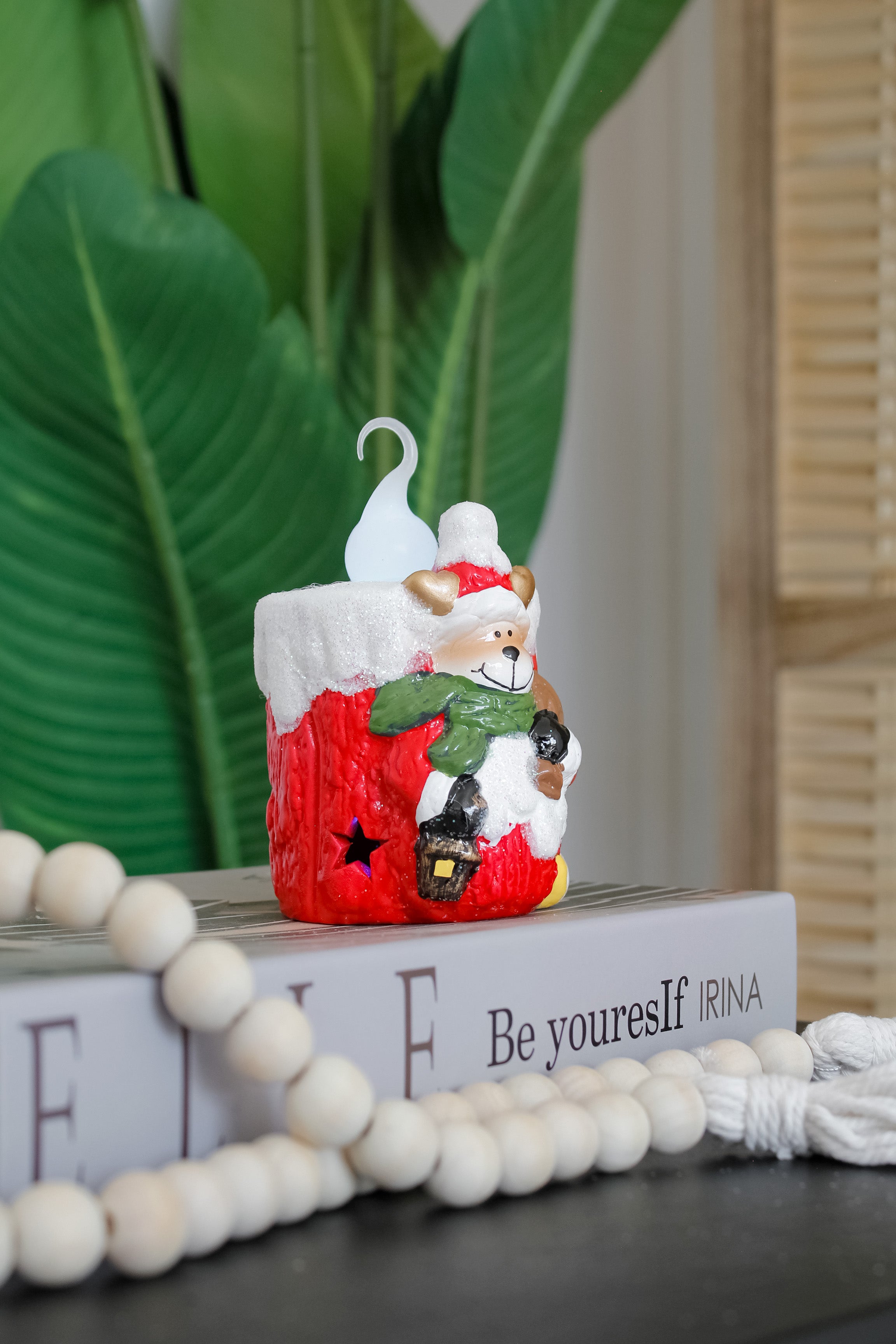 Vela Led Oso Navideño