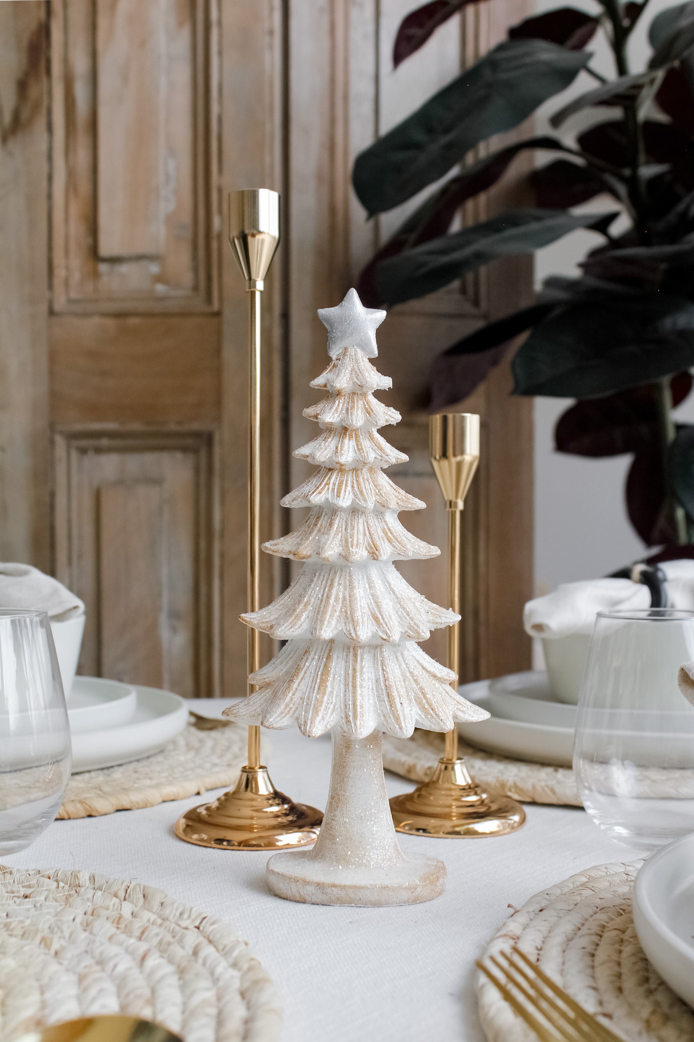 Pino Navidad Blanco Plano