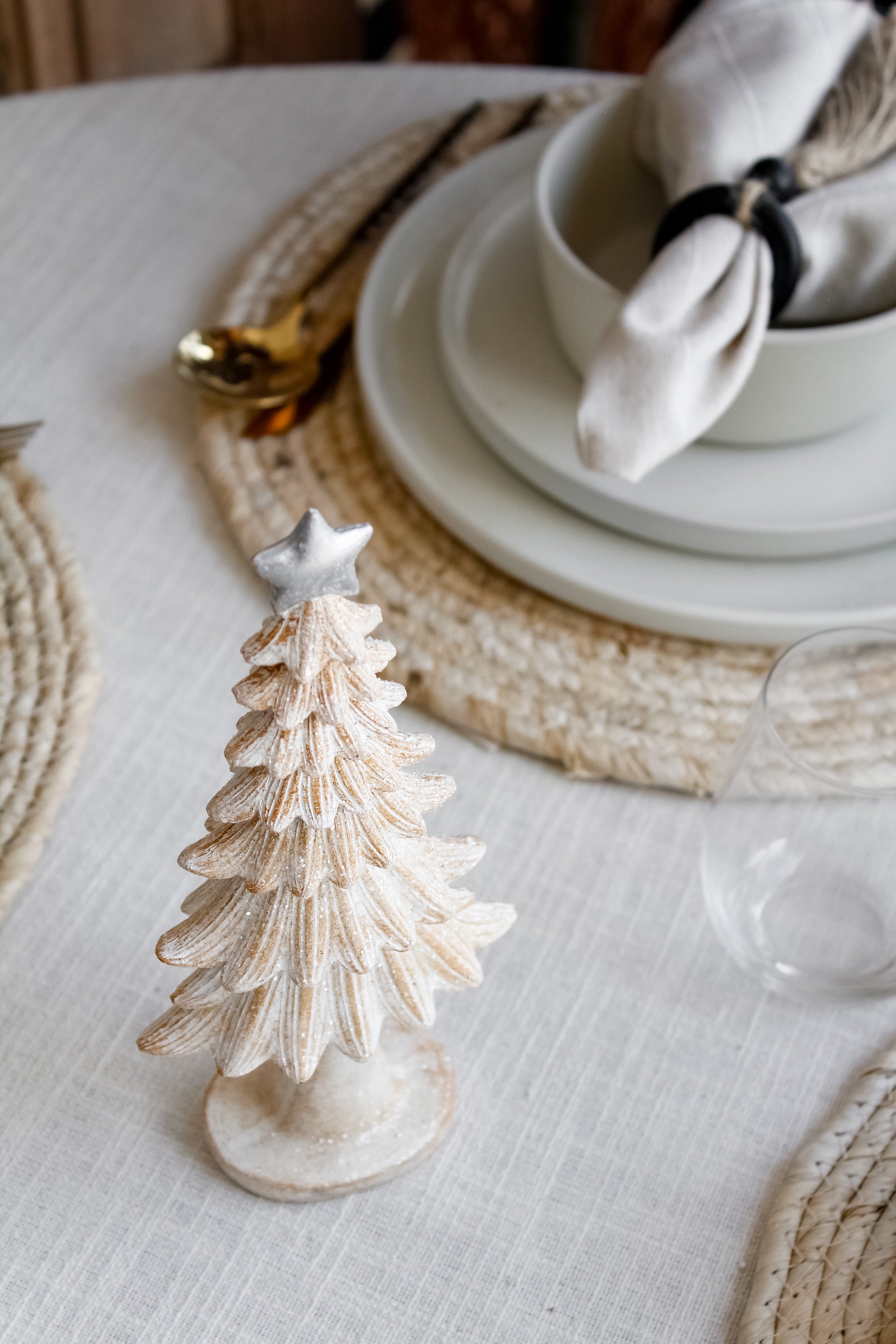 Pino Navidad Blanco Plano