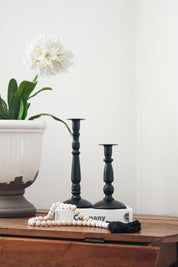 Portavela Metal Negro