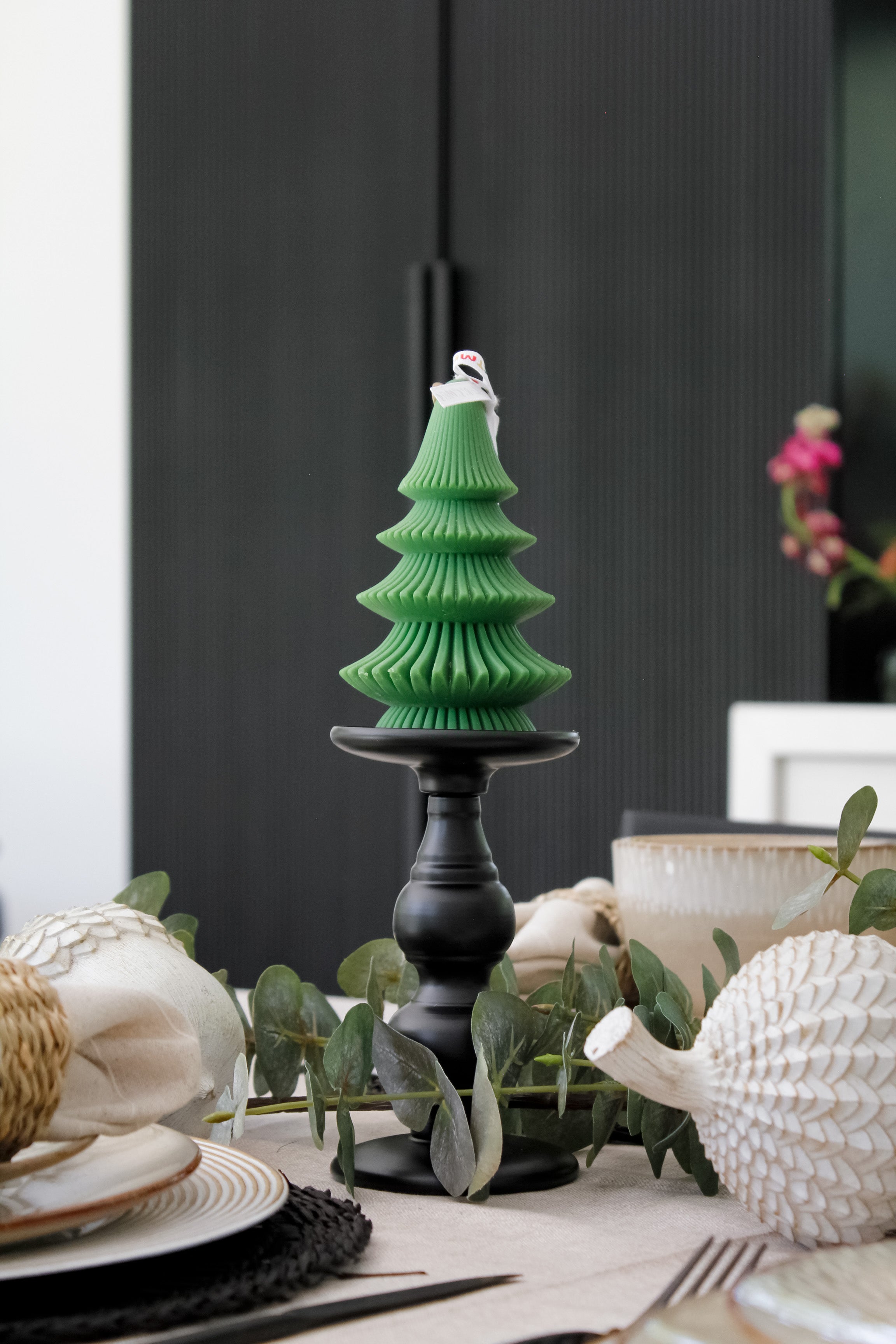 Vela Pino Verde Rayitas