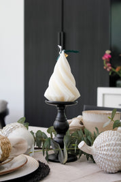 Vela Pino Blanco Torneado