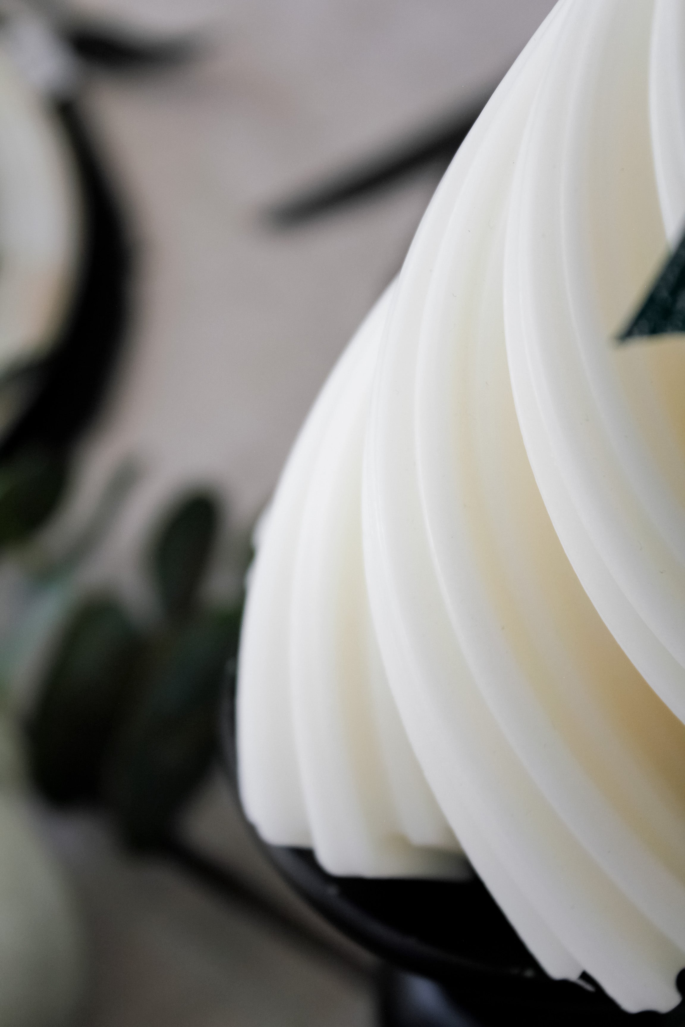 Vela Pino Blanco Torneado