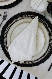 Set Servilletas Beige con Líneas (x4)