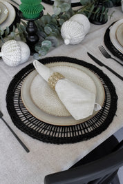 Set Servilletas Beige con Líneas (x4)