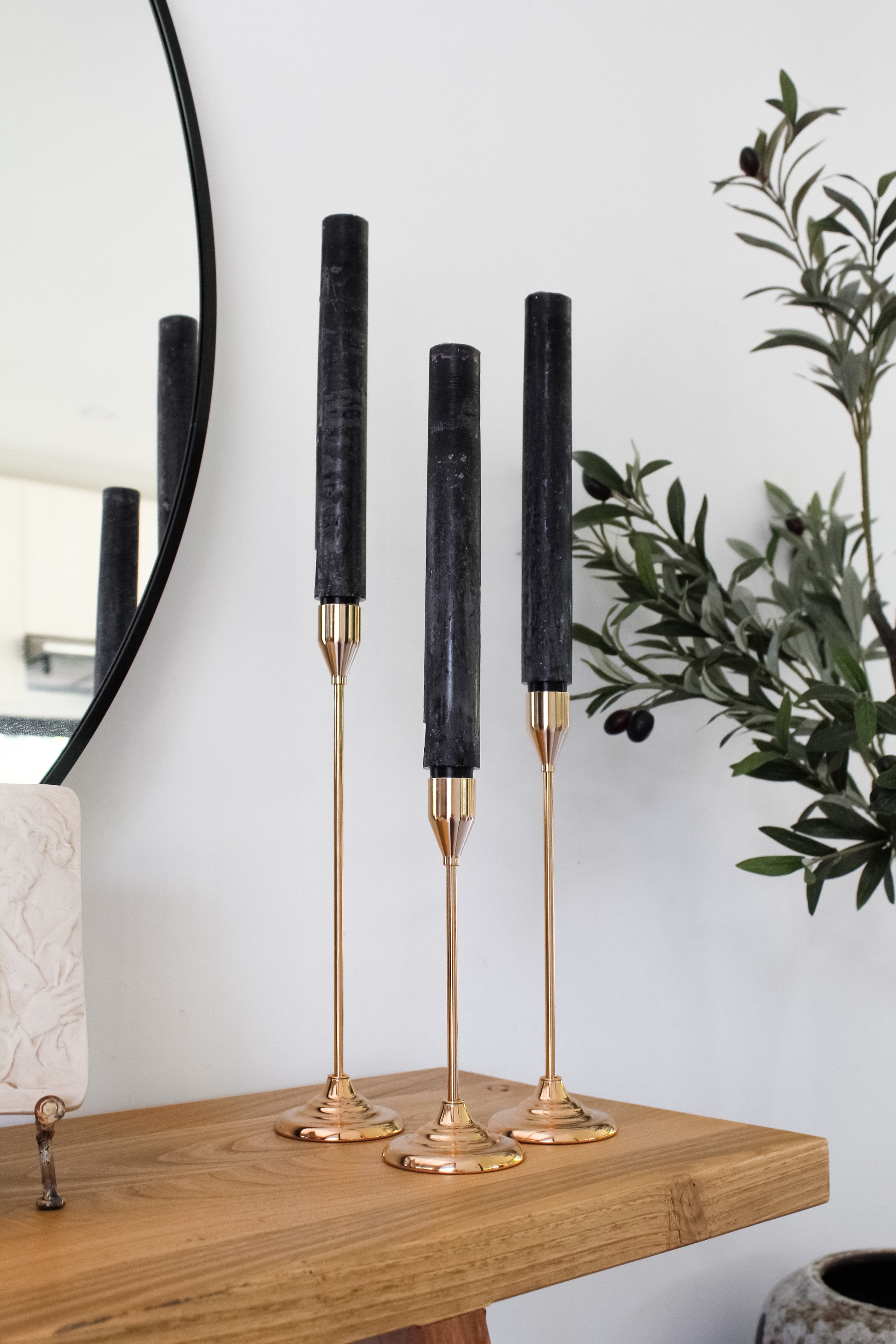 Set Portavelas Latón (x3)