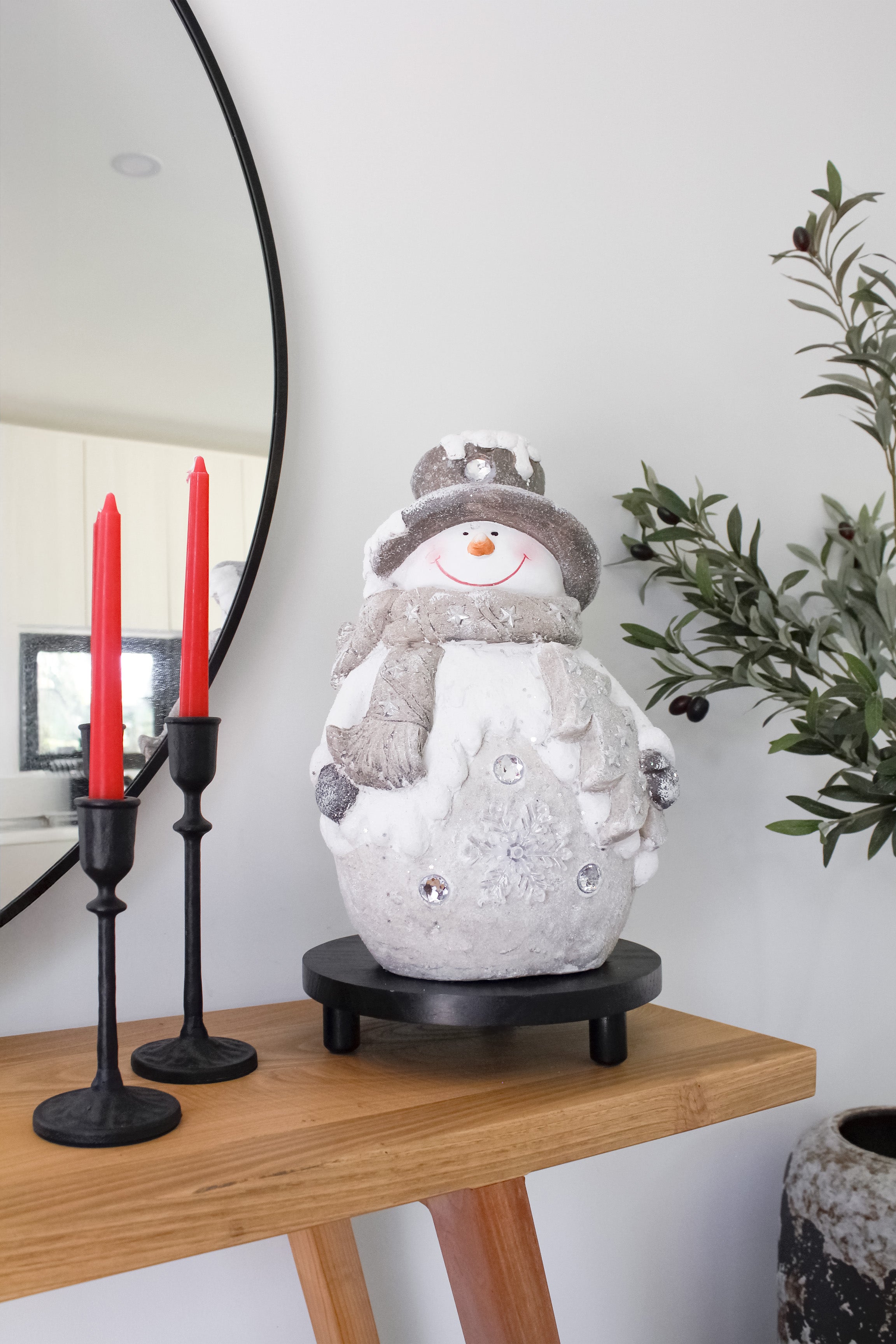 Muñeco de Nieve Crema Led