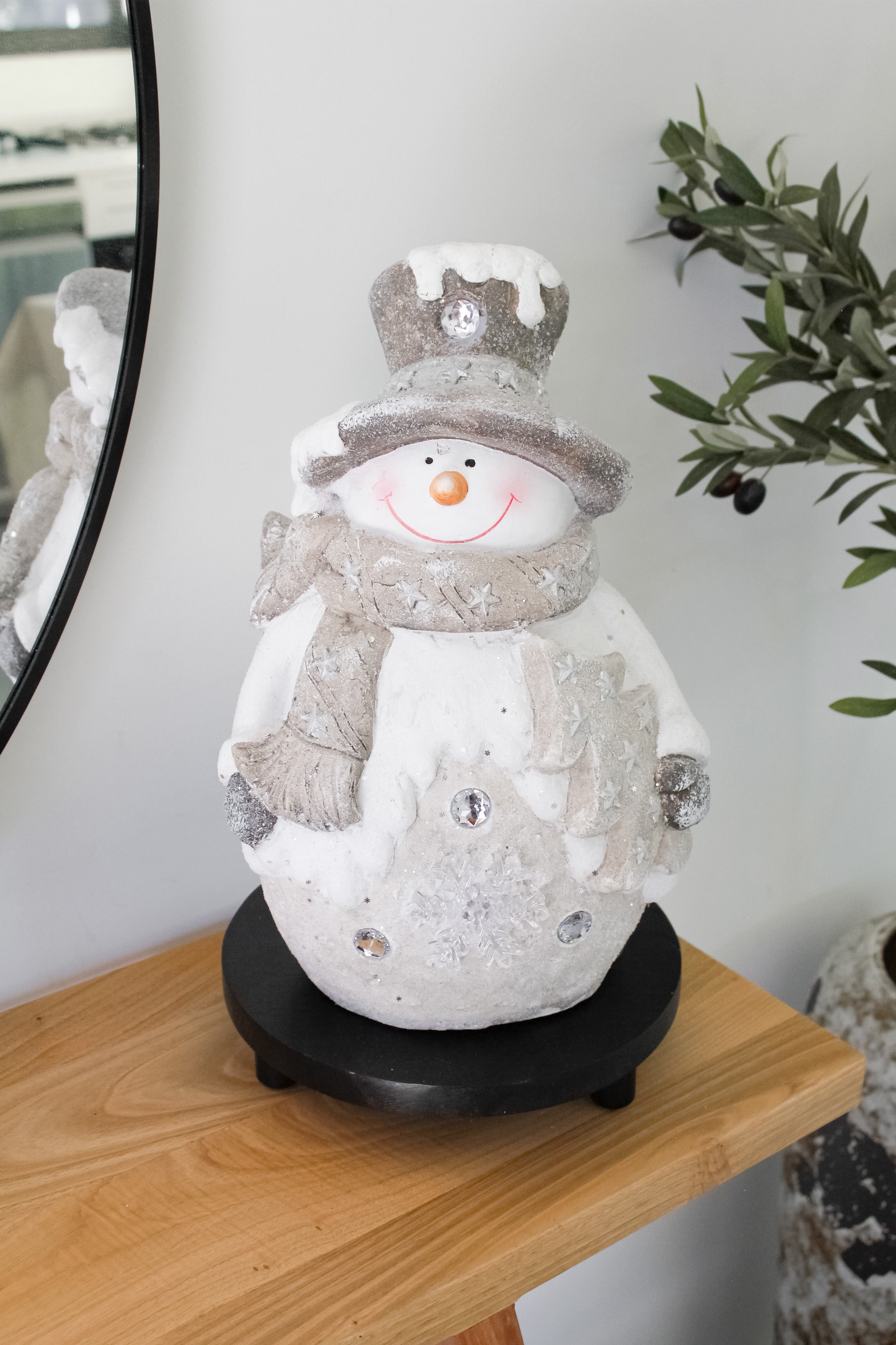 Muñeco de Nieve Crema Led