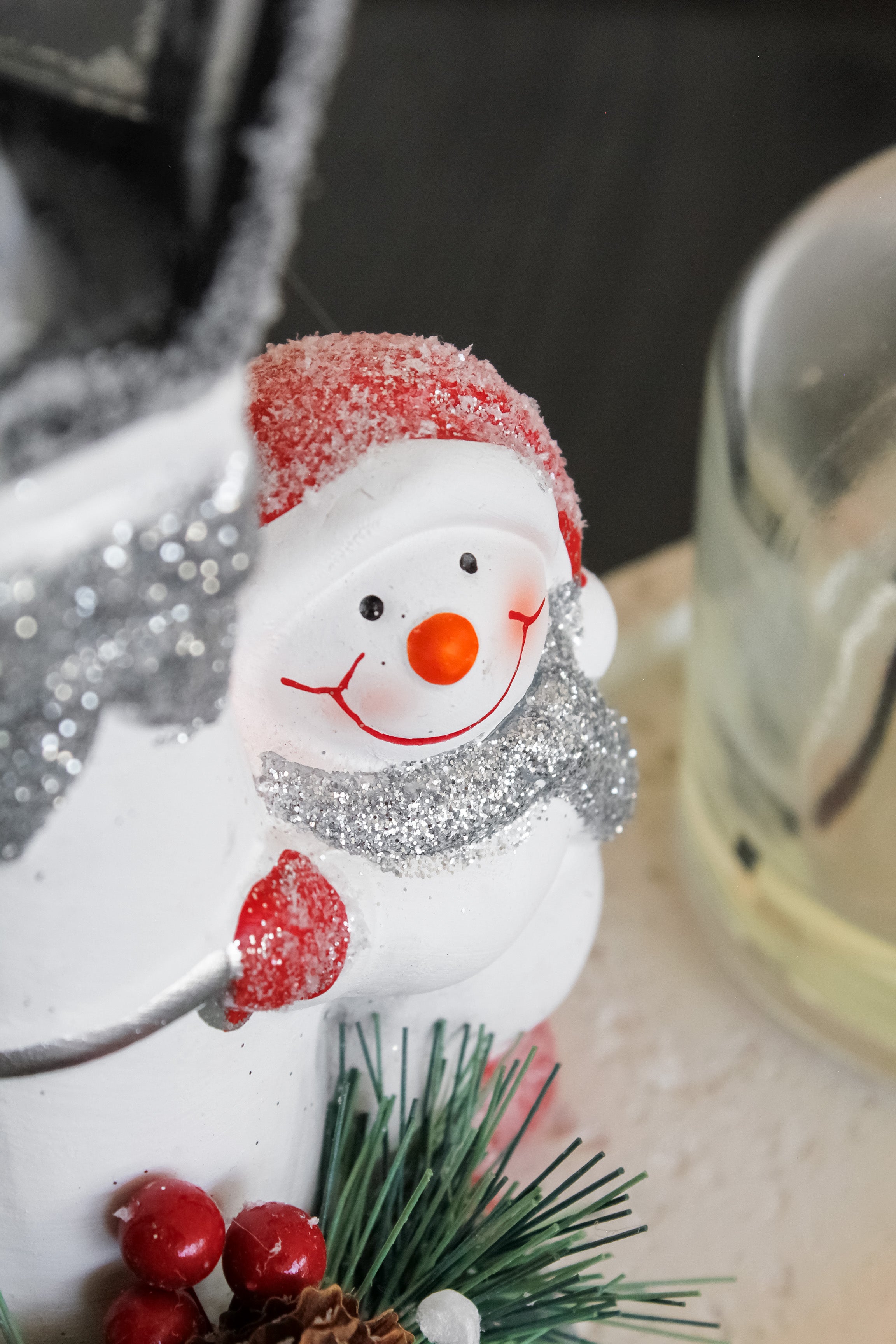 Farol Led Muñeco de Nieve