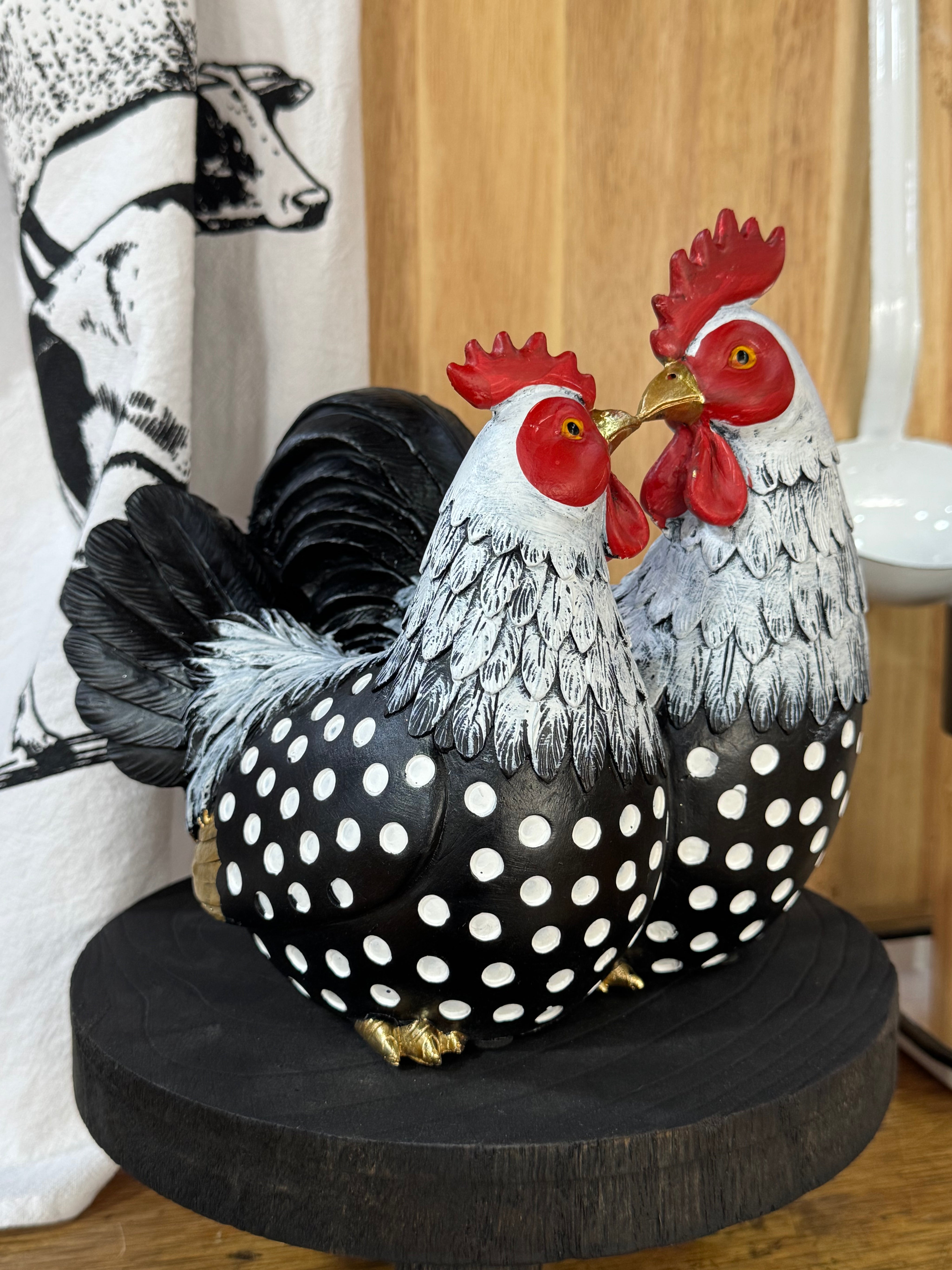 Pareja Gallina Negra Puntos