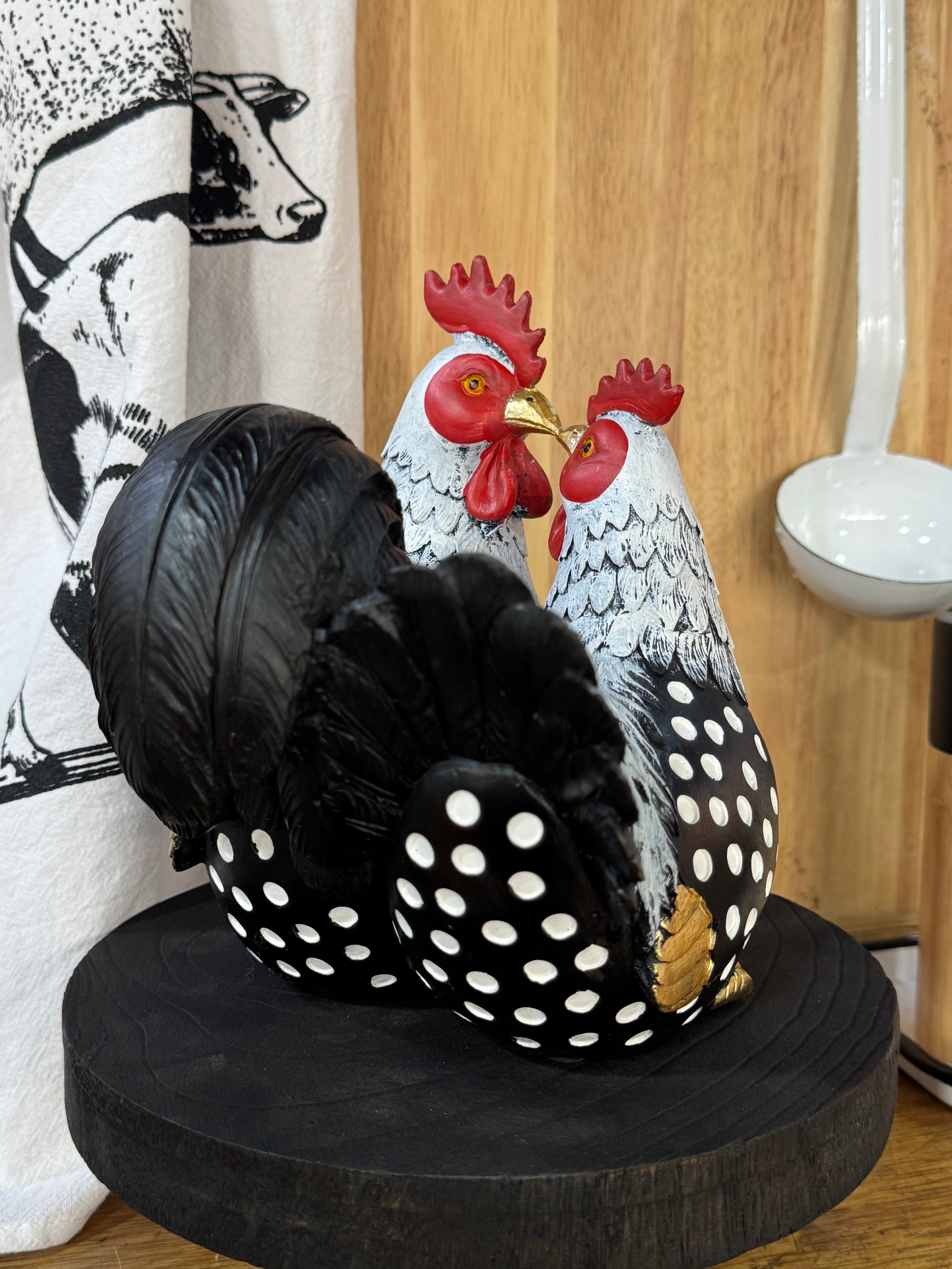 Pareja Gallina Negra Puntos