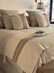 Piecera Beige Franja Café