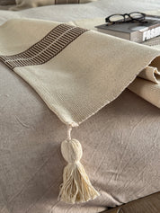 Piecera Beige Franja Café