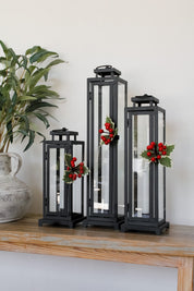 Fanal Metal Negro Muérdago