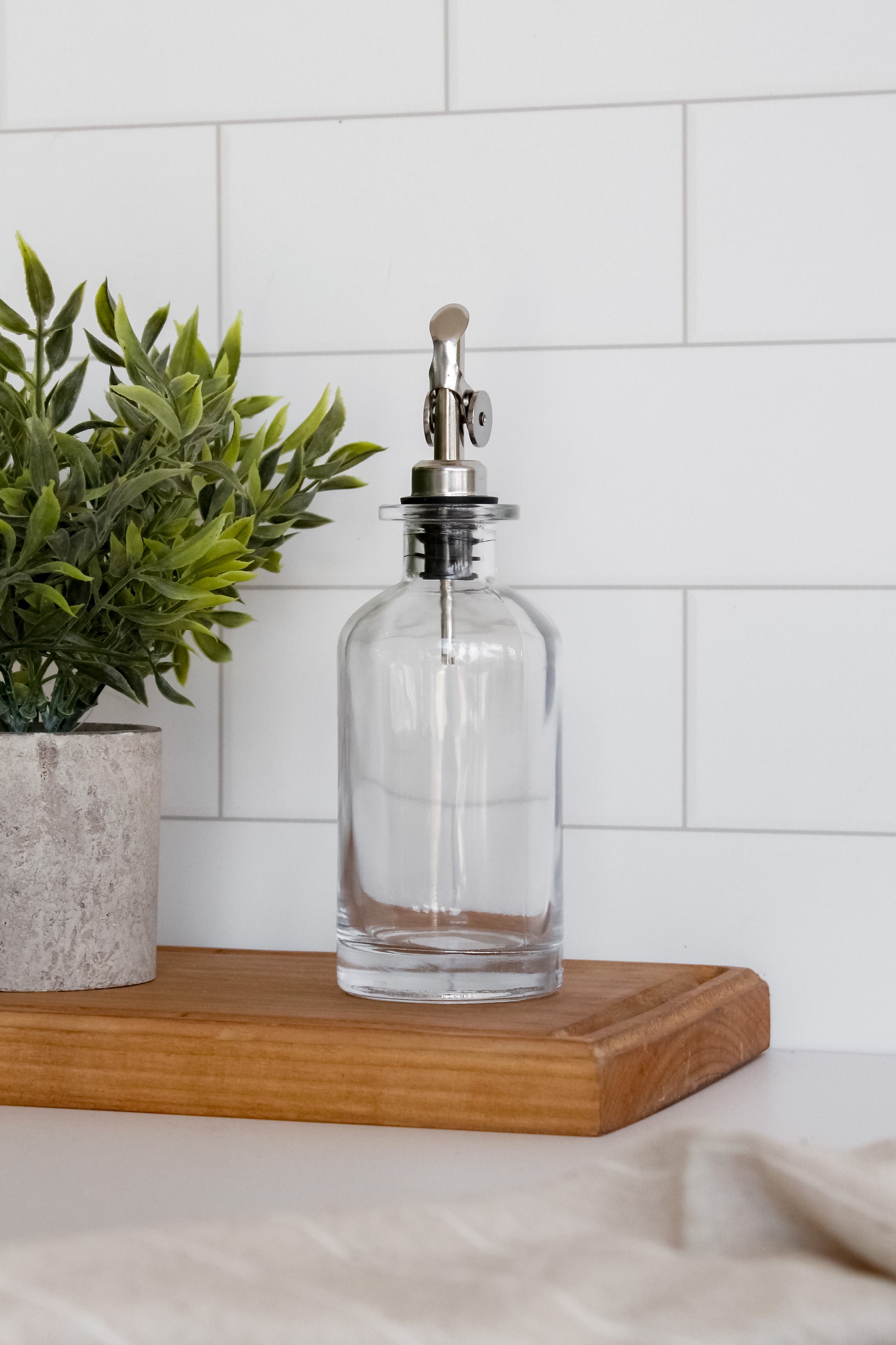 Aceitera Vidrio Cilíndrica