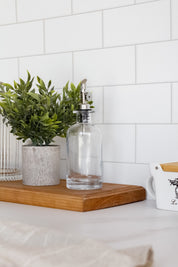 Aceitera Vidrio Cilíndrica