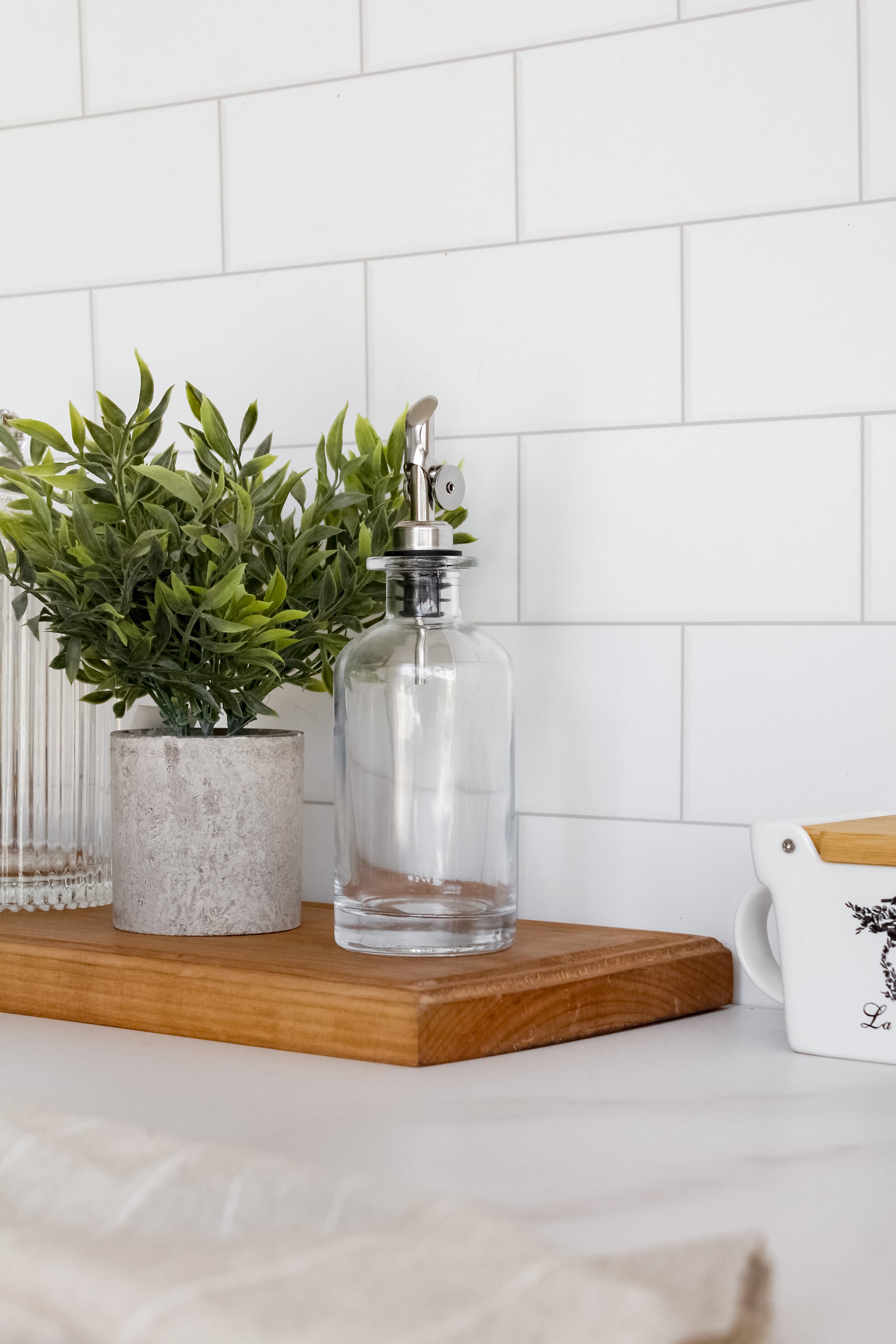 Aceitera Vidrio Cilíndrica