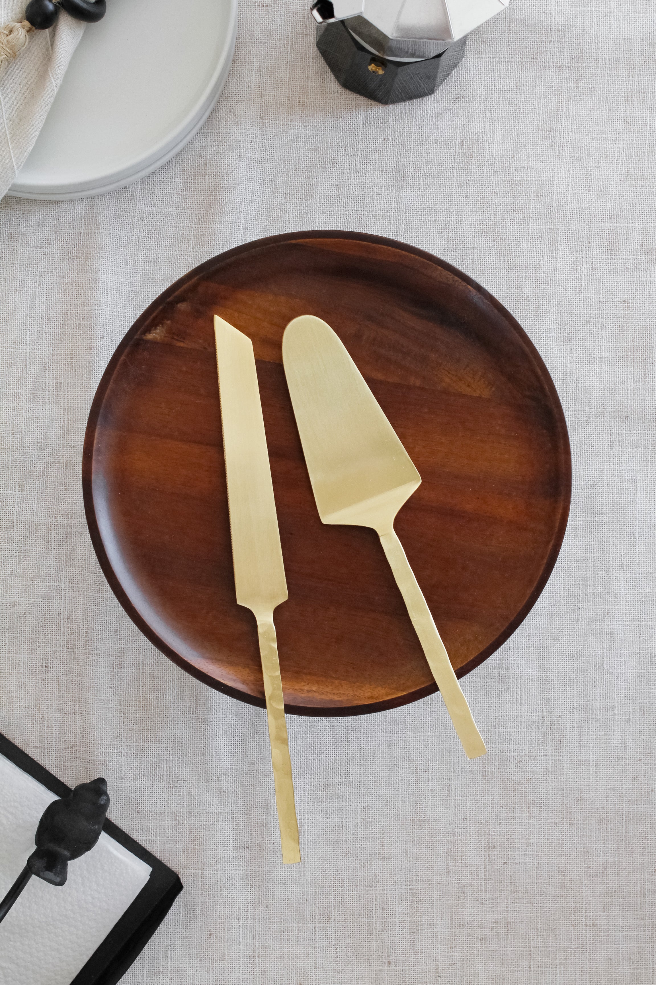 Set Cubiertos Torta Martillados