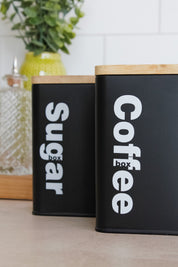 Set Tarros Café, Té y Azúcar Tapa Bambú