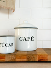 Set Tarros Café, Té y Azúcar Latón Enlozado