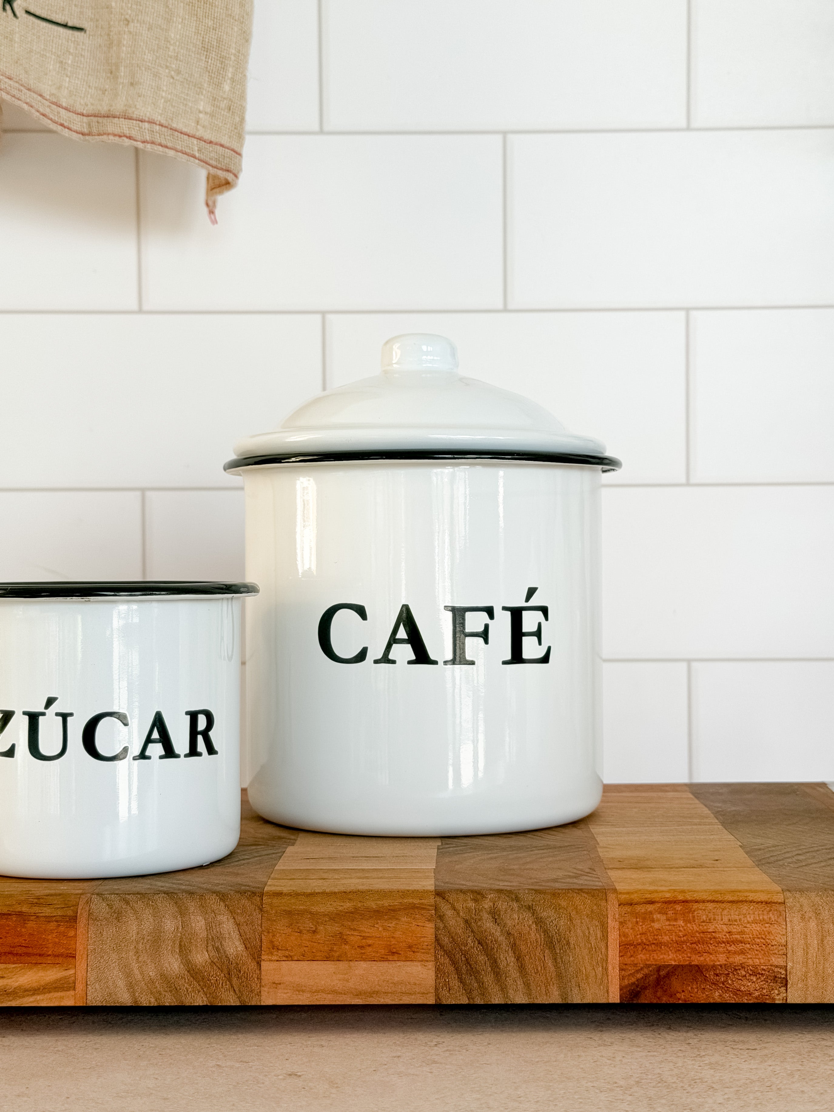 Set Tarros Café, Té y Azúcar Latón Enlozado