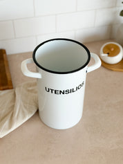 Contenedor Utensilios Latón Enlozado