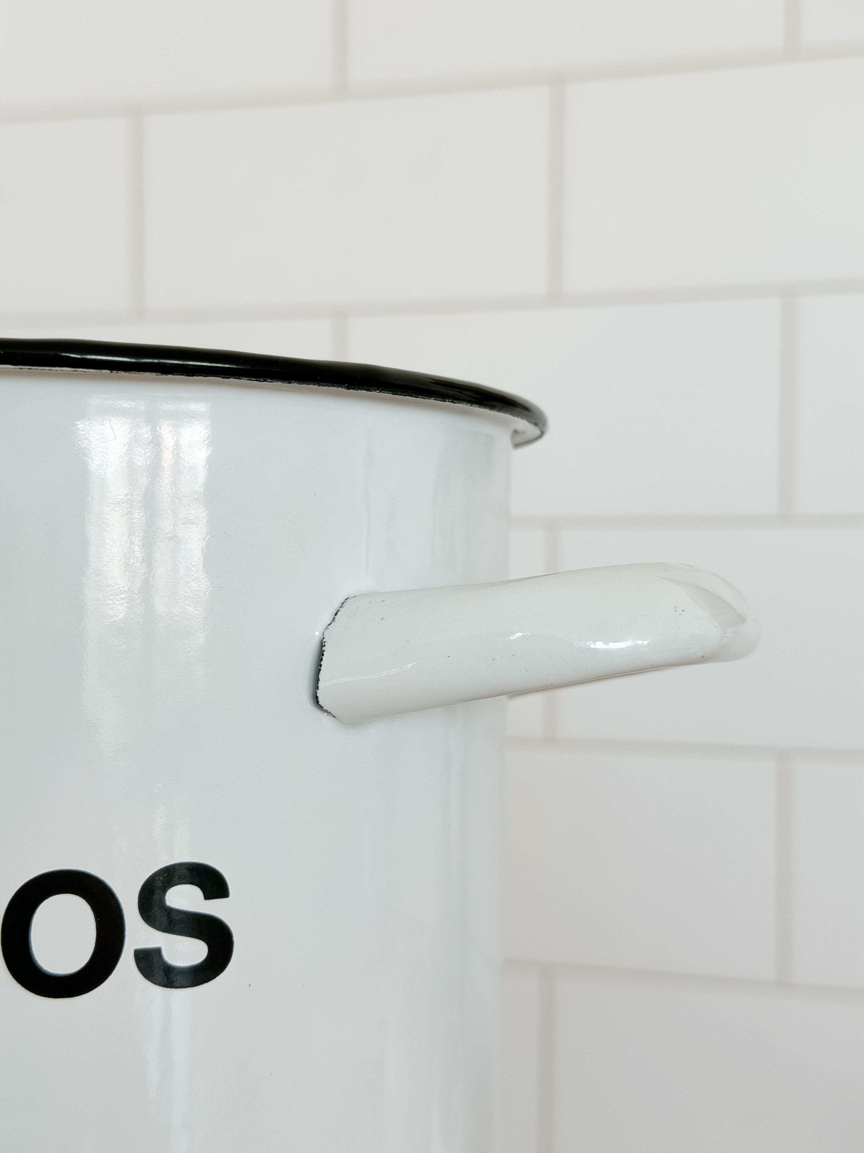 Contenedor Utensilios Latón Enlozado