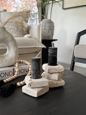 Set Candelabro Piedra
