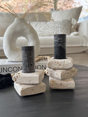 Set Candelabro Piedra