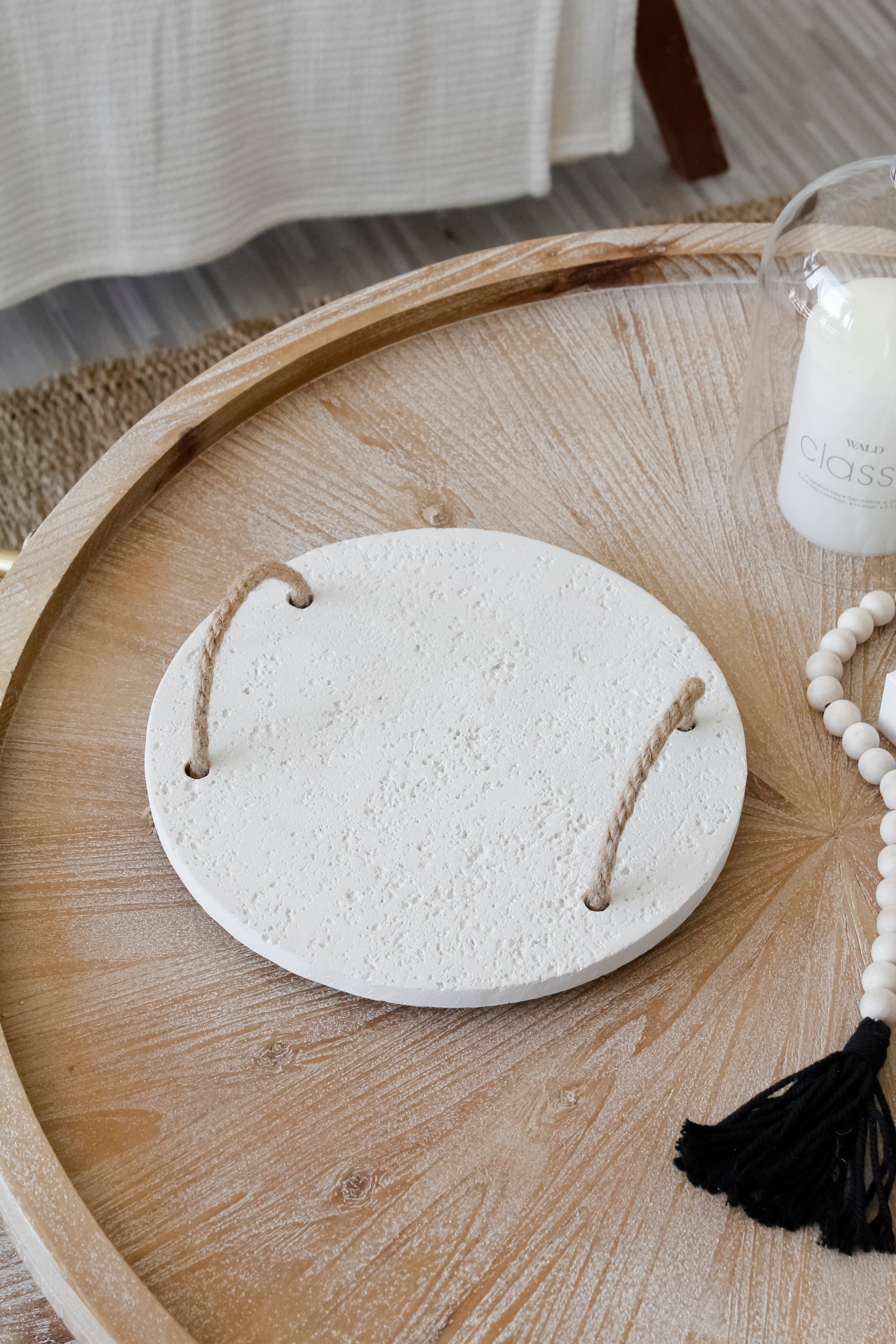 Bandeja Piedra Redonda Plana Chica