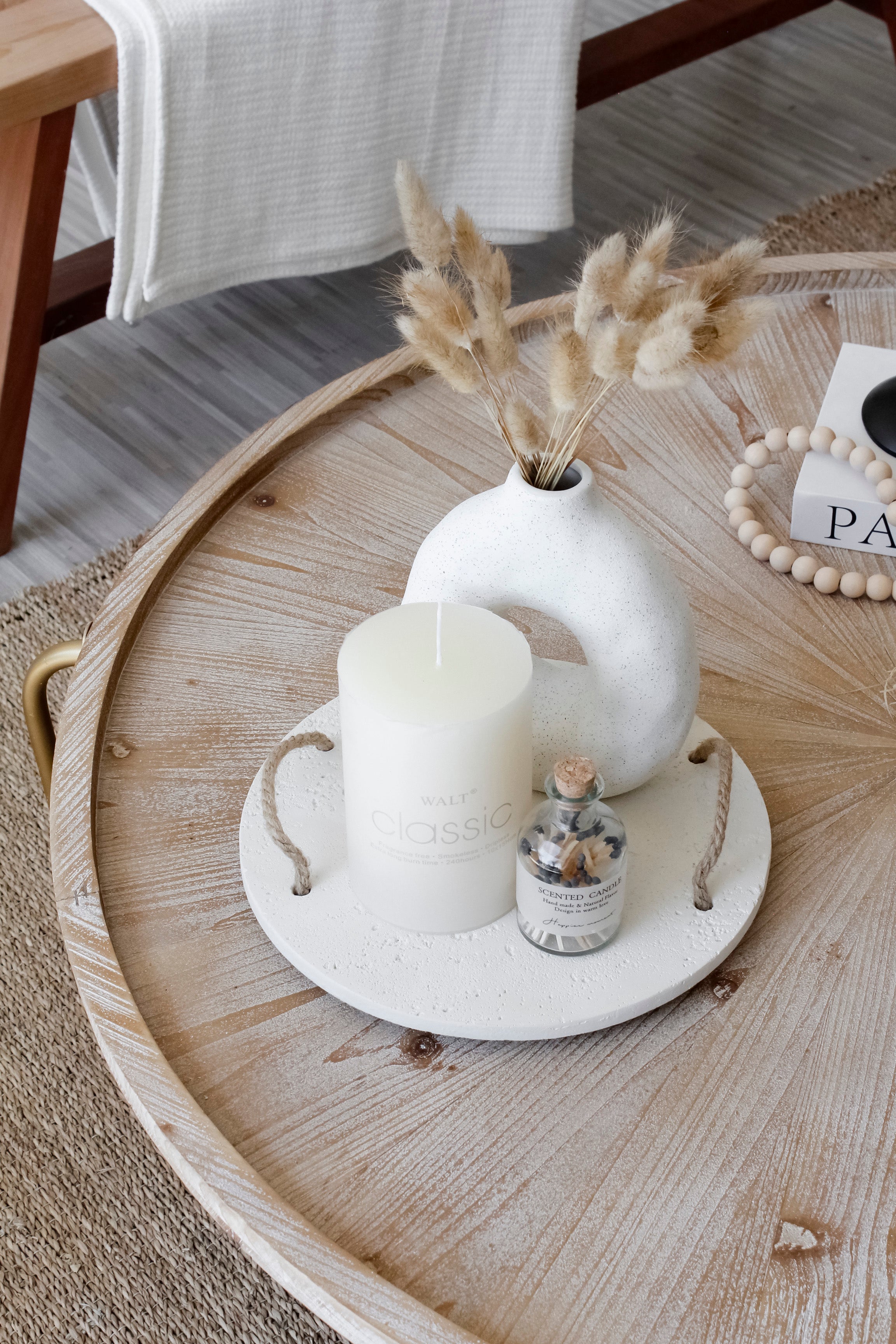 Bandeja Piedra Redonda Plana Grande