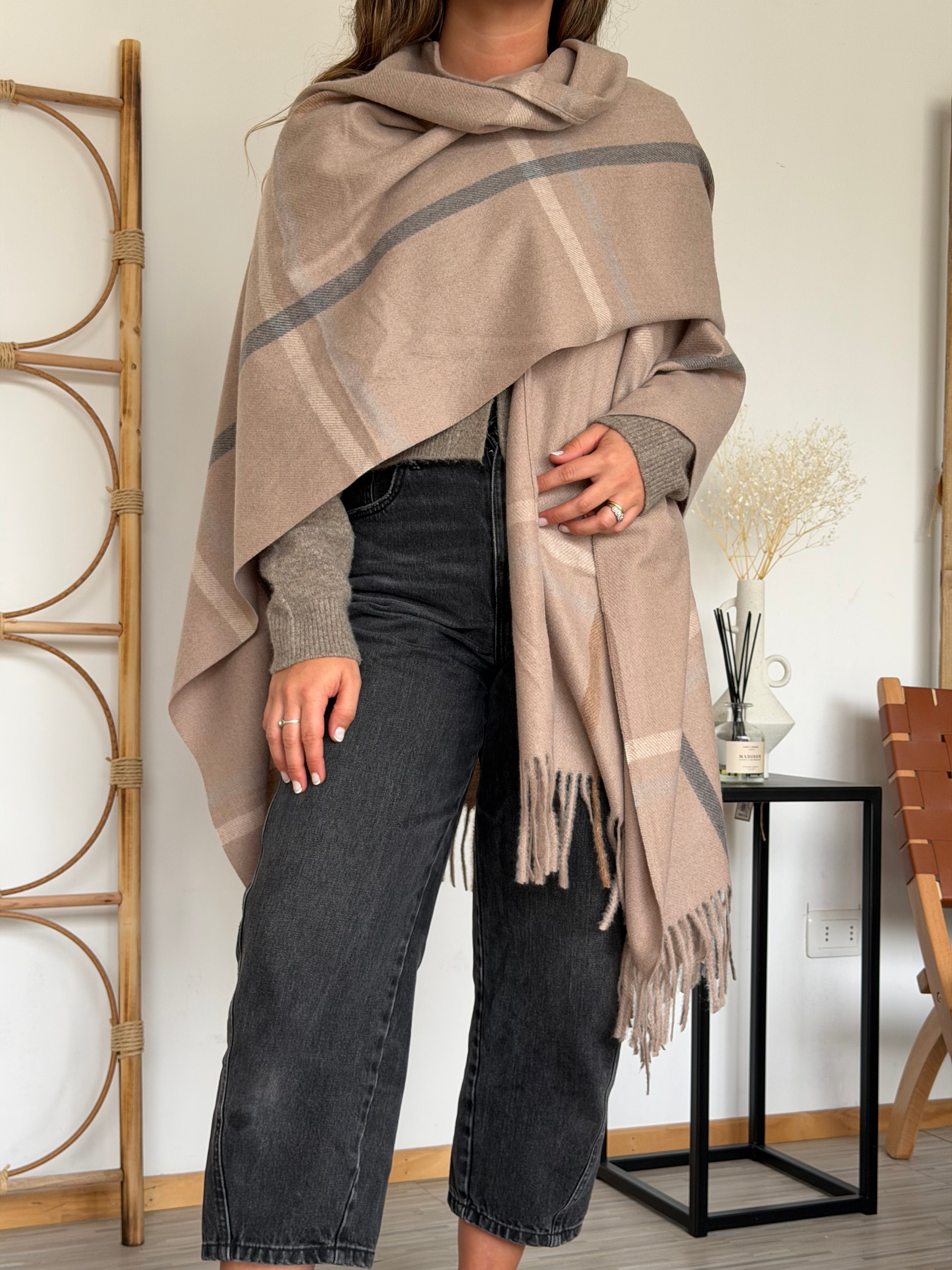 Poncho Beige