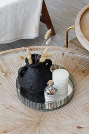 Jarrón Poroso 2 Asas Negro