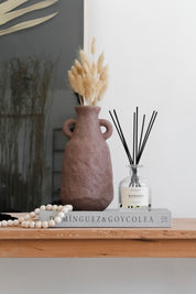 Jarrón Poroso Café