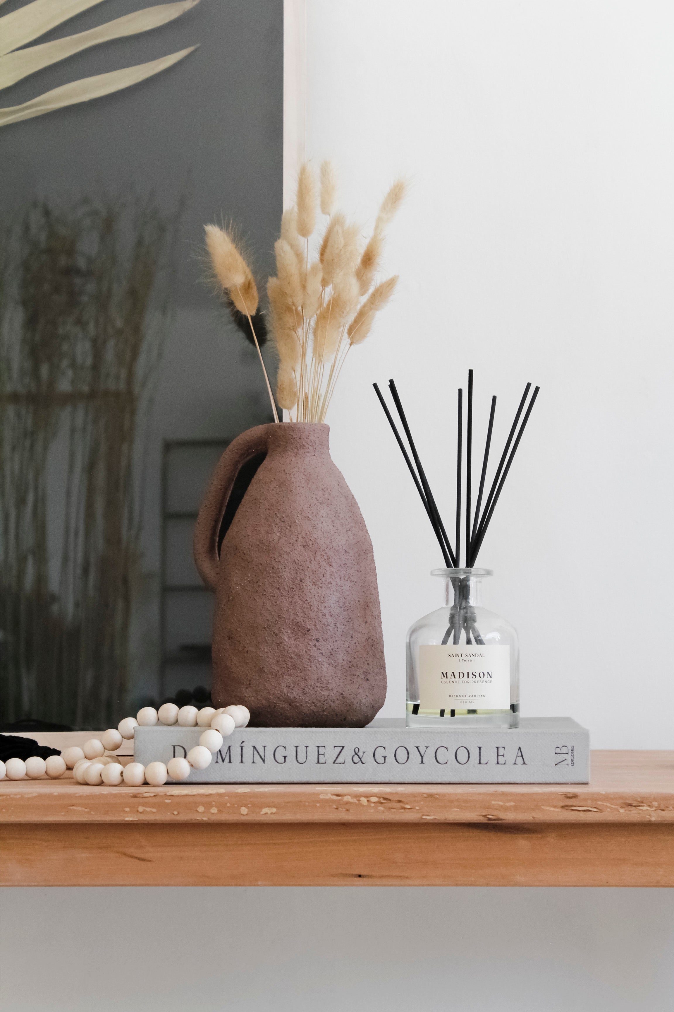 Jarrón Poroso Café