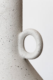 Florero Blanco Tubo Jaspeado