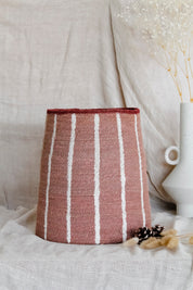 Canasto Cónico Rosado Rayas