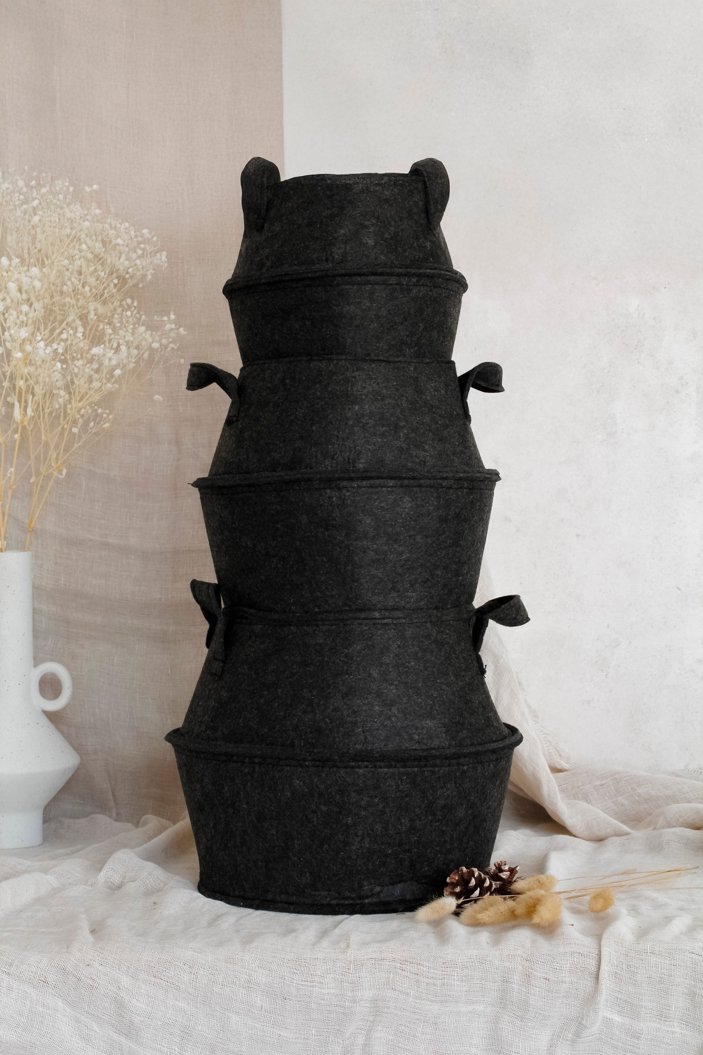 Canasto Fieltro Grafito