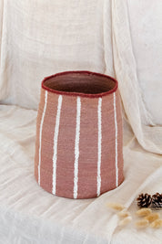 Canasto Cónico Rosado Rayas