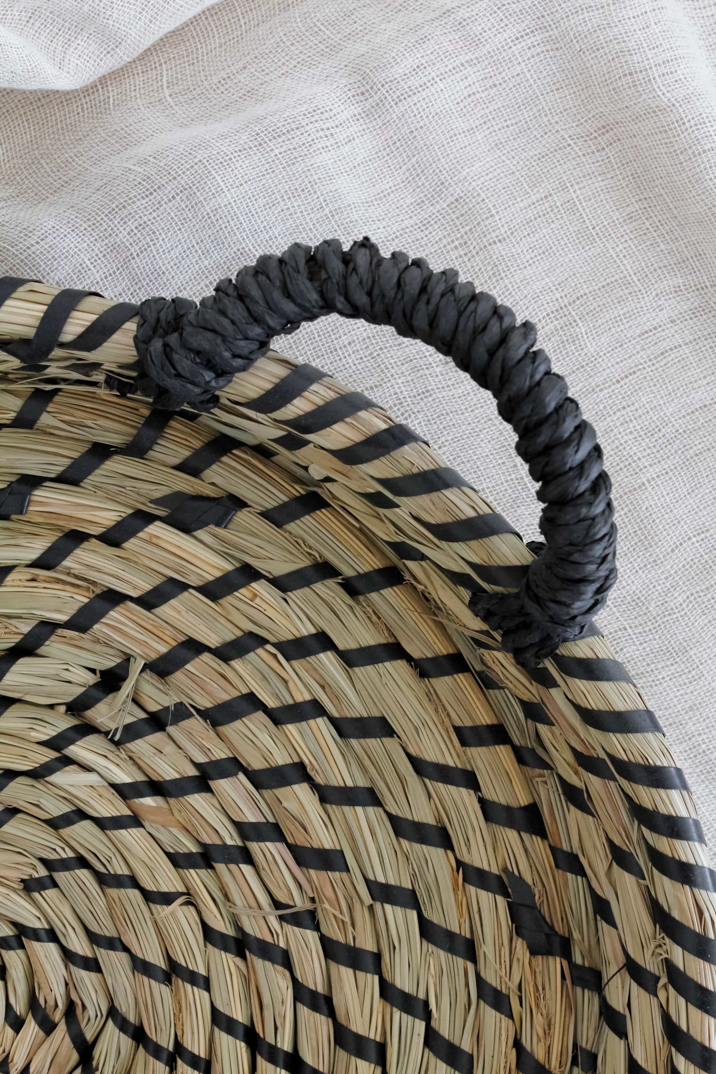 Canasto Bandeja Fibra Negro